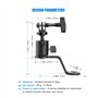 Forevercam Support de rétroviseur de Moto en Aluminium Rotation à 360 ° Pince de Support en métal Compatible pour Gopro Max Hero