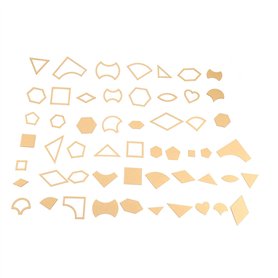 54pcs Pochoir Acrylique Gabarit Acrylique pour Cuir Quilting Outil de Couture Artisanat DIY Décor