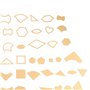 54pcs Pochoir Acrylique Gabarit Acrylique pour Cuir Quilting Outil de Couture Artisanat DIY Décor
