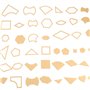 54pcs Pochoir Acrylique Gabarit Acrylique pour Cuir Quilting Outil de Couture Artisanat DIY Décor