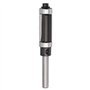 Bestgle Mèche de Routeur à Garniture Affleurante Outil de Menuiserie à Roulement Supérieur et Inférieur 25mm X 6.35" Noir