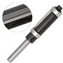 Bestgle Mèche de Routeur à Garniture Affleurante Outil de Menuiserie à Roulement Supérieur et Inférieur 25mm X 6.35" Noir