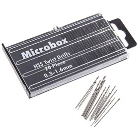 Bestgle Lot de 20 mini forets hélicoïdaux en acier rapide HSS 0