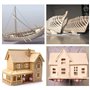 Lot de 12 feuilles de bois de balsa,200x100x1mm mince,lumière carrée de contreplaqué non fini modèle artisanal plaque en bois po