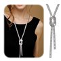 Collier à la mode en cristal avec pendentif All-Match Style Shining Clothes Chaîne de chandail pour femmes avec attachements lon