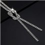 Collier à la mode en cristal avec pendentif All-Match Style Shining Clothes Chaîne de chandail pour femmes avec attachements lon