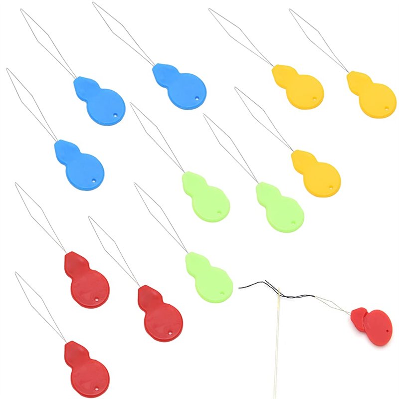 12 Pcs Enfile-Aiguilles, Enfile-Aiguilles en Plastique pour Couture, Plastique DIY Enfile-Fil, Point de Croix Enfile-Aiguilles,