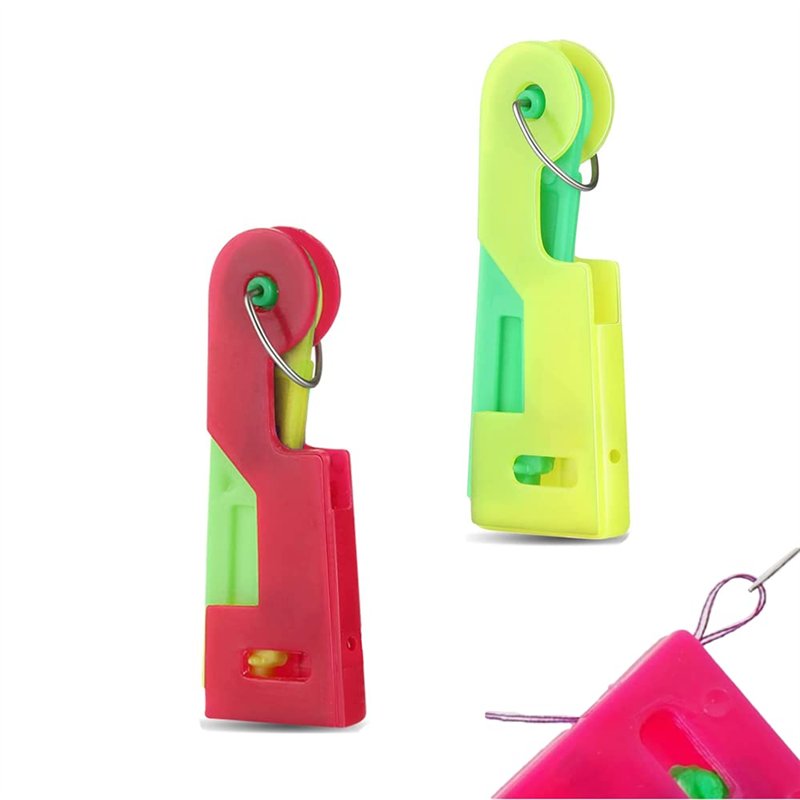 CCLKHY 2 Pcs Enfile-Aiguilles, Plastique DIY Enfile-Fil, Enfile-Aiguilles en Plastique pour Couture, Point de Croix Enfile-Aigui