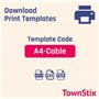 10 couleurs, Paquet de 300, Étiquette de Cables Auto-adhésif Autocollant, Étanche Résistant à la Déchirure, A4