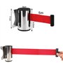 Aweisile 5M Barrière Sécurité Mural Système Mount Retractable Controle Foule Guidage de Foules Rétractable Barrière Ruban la Séc