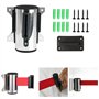 Aweisile 5M Barrière Sécurité Mural Système Mount Retractable Controle Foule Guidage de Foules Rétractable Barrière Ruban la Séc