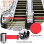 Aweisile 5M Barrière Sécurité Mural Système Mount Retractable Controle Foule Guidage de Foules Rétractable Barrière Ruban la Séc