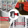 Aweisile 5M Barrière Sécurité Mural Système Mount Retractable Controle Foule Guidage de Foules Rétractable Barrière Ruban la Séc