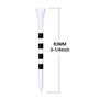 LIKOSO Tees Golf Bois 83mm Pack de 100 Tees de Golf en Bambou 3-1/4(Blanc)