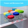 Youngever Lot de 8 Pot de Conservation Bebe en Verre 180ML, Petit Pot Bébé, Repas de Bébé Boîtes de Conservation (Rainbow)