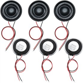 Weewooday 6 Pièces 2W 8 Ohm Petit Haut-Parleur à Aimant Interne Rond en Métal Micro Haut-Parleur Interne pour Mini Haut-Parleurs
