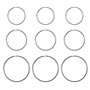 MenYiYDS - 9 Pcs Anneau De Nez Boucles D'oreilles Sans Soudure En Acier Inoxydable Boucles D'oreilles Rondes Percées Bijoux Troi