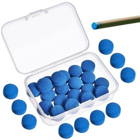 Quesuc 20 pièces embouts de queue de billard de 13 mm de remplacement avec boîte de rangement pour queues de billard et snooker
