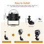 Gobikey Boule Disco de Commande Vocale, 360° Rotative Boule à Facette Couleurs,3 Modes de Musique Jeux de Lumiere avec USB 4M Té