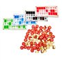 EUROXANTY Set Bingo et 48 cartons – Bingo de voyage – Jeu de table traditionnel – Fiches à chiffres 2 faces – Sac de transport p