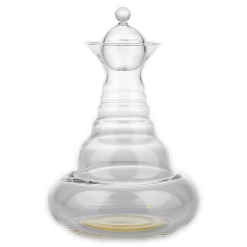 Carafe Golden Alladin 1.3l by Nature's Design, Transparent, Gold, 28 cm