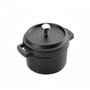 LACOR 25917 Faitout avec Couvercle Rond + Poignées Amovibles Aluminium Fondu Noir 16 cm