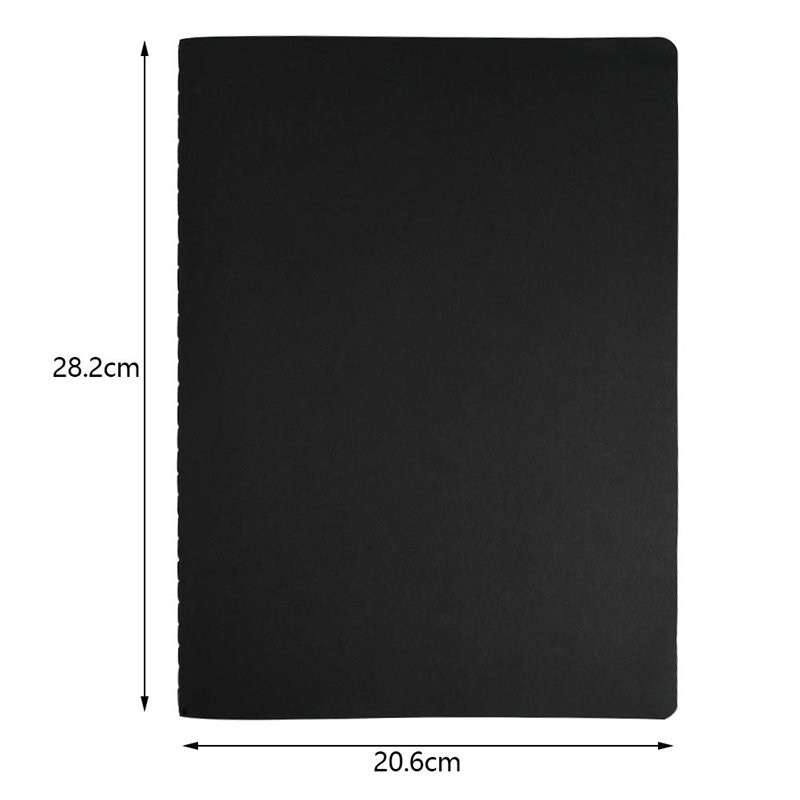 Image secondaire de 3pcs Carnets de Croquis A4,Bloc-notes Classique,Cahier Vierge Carnet à Dessin avec Couverture,Bloc-notes Agrafé,Blocs de Dessin 