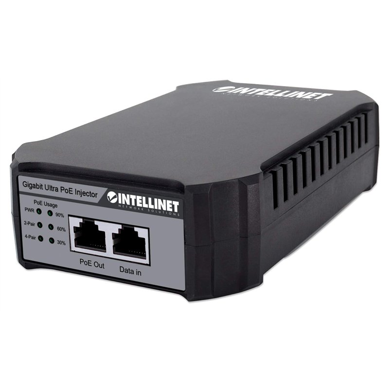 Intellinet Injecteur Gigabit Ultra PoE 1x95W, IEEE 802.3bt, IEEE 802.3at/AF, Noir, Adaptateur réseau