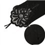 SAVITA Gants Longs Noirs Percés en Satin - Longueur 19" Extensible Pour Soirée d'Opéra et Années 1920 - Femmes