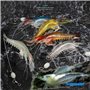 Senven Les appâts artificiels pour crevettes, leurres de pêche, leurres de pêche forment une crevette bionique lumineuse pour la