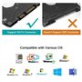 EasyULT USB C Câble Adaptateur, Adaptateur USB 3.1 Type C Thunderbolt 3 Disque Dur SATA I/II/III pour SSD/HDD SATA de 2,5" 7+15 