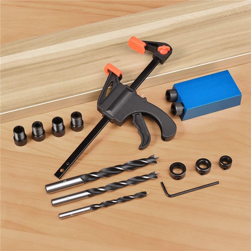 Image secondaire de JIZZU 15pcs Gabarit de percage oblique pour bois