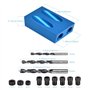 JIZZU 15pcs Gabarit de percage oblique pour bois - Guide 15° pour positionnement de trous de 6/8/10mm, outil de menuiserie essen