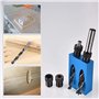 JIZZU 15pcs Gabarit de percage oblique pour bois - Guide 15° pour positionnement de trous de 6/8/10mm, outil de menuiserie essen