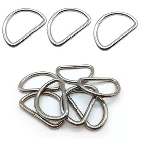 通用 CL-Link Lot de 30 anneaux en D en métal 32 mm anneaux en D en acier argenté pour sac à dos