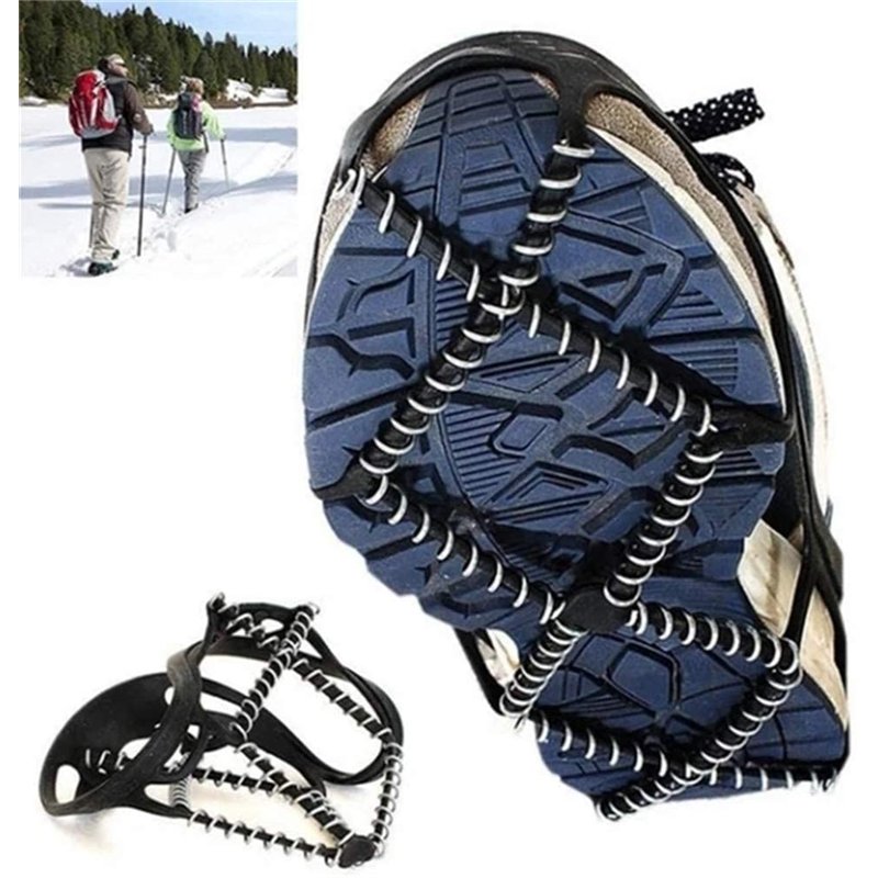1 paire de crampons antidérapants universels pour chaussures à neige, dispositif de traction pour randonnée, marche, jogging (co