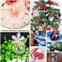 PIQIUQIU 24 Boules de Noël en Plastique Acrylique Transparent Diamètre 6 cm Transparentes à Remplir Boule Transparente Plastique