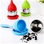 Lot de 4 infuseurs à thé en acier inoxydable et silicone - Passoire à thé avec couvercle et soucoupe - Boule à thé - Filtre à th