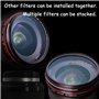 Nikon AF-P DX NIKKOR 70-300 mm et autres objectifs 58 mm (lo