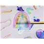Lot de 25 feuilles de papier autocollant en vinyle translucent imprimable format A4 (21 x 29,7 cm) Semi-Transparent étanche pour