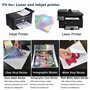 Lot de 25 feuilles de papier autocollant en vinyle translucent imprimable format A4 (21 x 29,7 cm) Semi-Transparent étanche pour