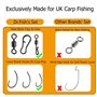 Dr.Fish 314 pcs Matériel Pêche à la Carpe dans une Boîte Portable, Accessoires Prêts à l'emploi, Kit D'appâts pour Pêche Carpe