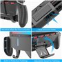 OIVO Étui Grip pour Nintendo Switch, Coque Asymétrique de Confort Ergonomique avec Support Réglable et 5 Emplacements de Jeu pou