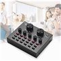 Btuty Carte son externe de mixage audio USB Interface audio avec effets sonores multiples Batterie rechargeable intégrée