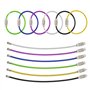 SIOPPKIK 30 pièces Porte-clés en Fil Couleur en Acier Inoxydable Porte-clés en câble Boucle Anneaux avec Joints en Acier Inoxyda