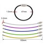 SIOPPKIK 30 pièces Porte-clés en Fil Couleur en Acier Inoxydable Porte-clés en câble Boucle Anneaux avec Joints en Acier Inoxyda