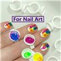 WZYTEU 300 pcs Bague Colle,Jetable 13 mm Bagues Colle,pour Extensions de Cils Tatouage Maquillage Sourcils Pigment Ink et Nail A