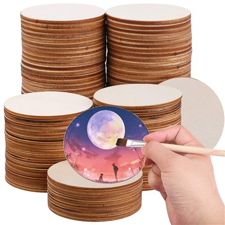 WZYTEU 40Pcs Disque en Bois