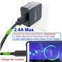 2x 1M Câbles Micro USB à Pointe Extra Longue pour Téléphones Blackview OSCAL S60 (Pro) BV4000 BV4900 BV4900s BV5500 Plus BV5800 