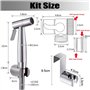 Bidet à main robinet de toilette pulvérisateur bidet d'eau chaude ， accessoires de bidet accessoire de douche en acier inoxydabl